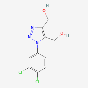 molecular formula C10H9Cl2N3O2 B2856848 [1-(3,4-dichlorophenyl)-4-(hydroxymethyl)-1H-1,2,3-triazol-5-yl]methanol CAS No. 129748-81-8