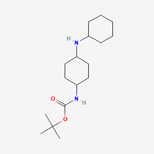 molecular formula C17H32N2O2 B2856856 叔丁基 (1R*,4R*)-4-(环己基氨基)环己基氨基甲酸酯 CAS No. 1286265-75-5