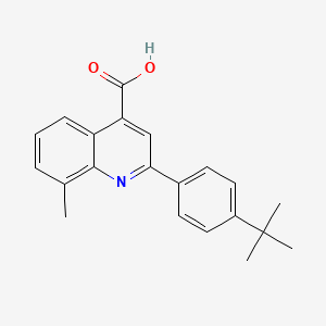 molecular formula C21H21NO2 B2856858 2-(4-Tert-butylphenyl)-8-methylquinoline-4-carboxylic acid CAS No. 897566-25-5