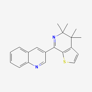 B2856863 4,4,5,5-Tetramethyl-7-quinolin-3-ylthieno[2,3-c]pyridine CAS No. 2015178-40-0