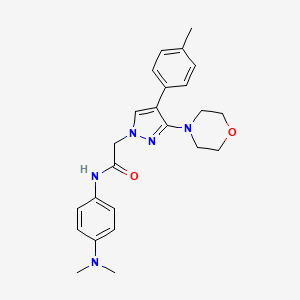 N-(4-(dimethylamino)phenyl)-2-(3-morpholino-4-(p-tolyl)-1H-pyrazol-1-yl)acetamide