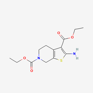 molecular formula C13H18N2O4S B2856872 diethyl 2-amino-4,7-dihydrothieno[2,3-c]pyridine-3,6(5H)-dicarboxylate CAS No. 24264-33-3