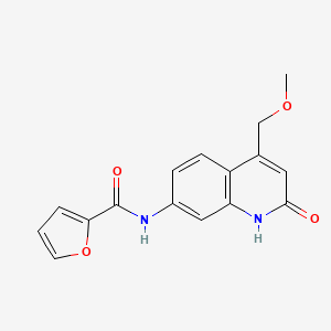molecular formula C16H14N2O4 B2856873 N-(4-(methoxymethyl)-2-oxo-1,2-dihydroquinolin-7-yl)furan-2-carboxamide CAS No. 1251562-31-8