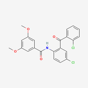 molecular formula C22H17Cl2NO4 B2856875 N-[4-chloro-2-(2-chlorobenzoyl)phenyl]-3,5-dimethoxybenzamide CAS No. 313368-23-9
