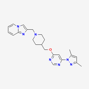 2-[[4-[[6-(3,5-Dimethylpyrazol-1-yl)pyrimidin-4-yl]oxymethyl]piperidin-1-yl]methyl]imidazo[1,2-a]pyridine