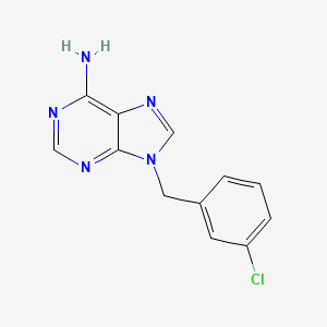 molecular formula C12H10ClN5 B2856896 9-(3-Chlorobenzyl)-9H-purin-6-amine CAS No. 213528-05-3