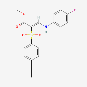 methyl (2Z)-2-[(4-tert-butylphenyl)sulfonyl]-3-[(4-fluorophenyl)amino]acrylate