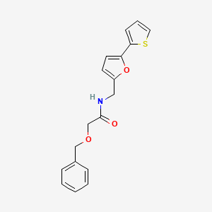 molecular formula C18H17NO3S B2856925 2-(benzyloxy)-N-((5-(thiophen-2-yl)furan-2-yl)methyl)acetamide CAS No. 2034592-87-3