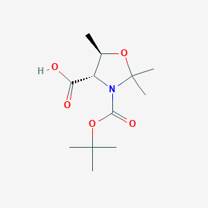 molecular formula C12H21NO5 B2856926 (4S,5R)-3-(tert-butoxycarbonyl)-2,2,5-trimethyl-1,3-oxazolidine-4-carboxylic acid CAS No. 143364-85-6