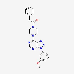 molecular formula C23H23N7O2 B2856929 1-(4-(3-(3-甲氧基苯基)-3H-[1,2,3]三唑并[4,5-d]嘧啶-7-基)哌嗪-1-基)-2-苯基乙酮 CAS No. 920415-87-8