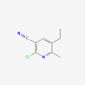 molecular formula C9H9ClN2 B2856931 2-Chloro-3-cyano-5-ethyl-6-methylpyridine CAS No. 139393-89-8
