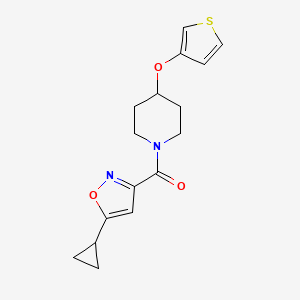 (5-Cyclopropylisoxazol-3-yl)(4-(thiophen-3-yloxy)piperidin-1-yl)methanone
