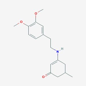 B2856946 3-((2-(3,4-Dimethoxyphenyl)ethyl)amino)-5-methylcyclohex-2-EN-1-one CAS No. 1022363-02-5
