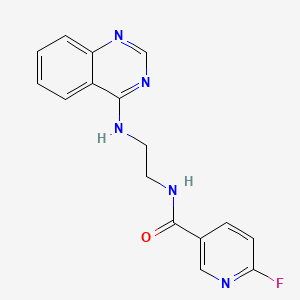 6-fluoro-N-{2-[(quinazolin-4-yl)amino]ethyl}pyridine-3-carboxamide