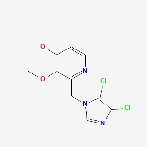 2-[(4,5-dichloro-1H-imidazol-1-yl)methyl]-3,4-dimethoxypyridine