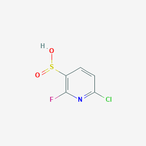 molecular formula C5H3ClFNO2S B2856958 6-Chloro-2-fluoropyridine-3-sulfinic acid CAS No. 2137937-26-7