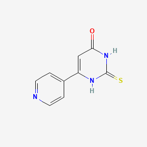 molecular formula C9H7N3OS B2856972 6-(pyridin-4-yl)-2-thioxo-2,3-dihydropyrimidin-4(1H)-one CAS No. 37039-71-7