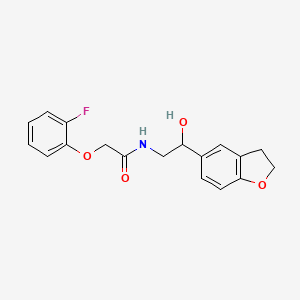 molecular formula C18H18FNO4 B2856981 N-(2-(2,3-dihydrobenzofuran-5-yl)-2-hydroxyethyl)-2-(2-fluorophenoxy)acetamide CAS No. 1421449-72-0