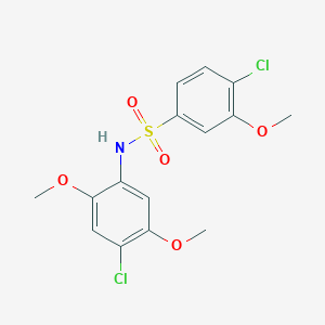 4-chloro-N-(4-chloro-2,5-dimethoxyphenyl)-3-methoxybenzene-1-sulfonamide