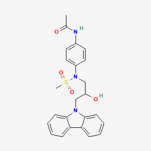 N-[4-[(3-carbazol-9-yl-2-hydroxypropyl)-methylsulfonylamino]phenyl]acetamide