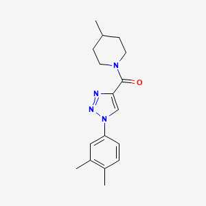 (1-(3,4-dimethylphenyl)-1H-1,2,3-triazol-4-yl)(4-methylpiperidin-1-yl)methanone