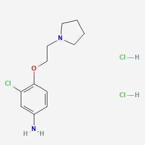 [3-Chloro-4-(2-pyrrolidin-1-ylethoxy)phenyl]amine dihydrochloride