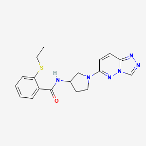 2-(ethylsulfanyl)-N-(1-{[1,2,4]triazolo[4,3-b]pyridazin-6-yl}pyrrolidin-3-yl)benzamide