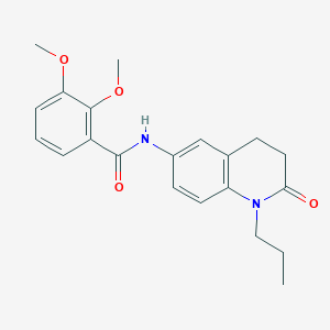 molecular formula C21H24N2O4 B2856992 2,3-dimethoxy-N-(2-oxo-1-propyl-1,2,3,4-tetrahydroquinolin-6-yl)benzamide CAS No. 954607-77-3