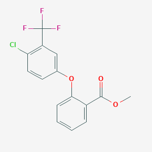 molecular formula C15H10ClF3O3 B2856993 Methyl 2-[4-chloro-3-(trifluoromethyl)phenoxy]benzoate CAS No. 136562-55-5