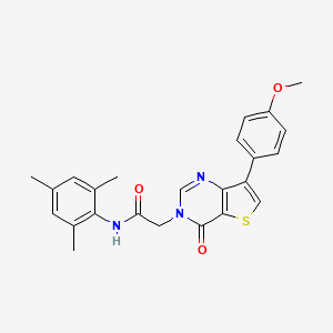 2-[7-(4-methoxyphenyl)-4-oxo-3H,4H-thieno[3,2-d]pyrimidin-3-yl]-N-(2,4,6-trimethylphenyl)acetamide