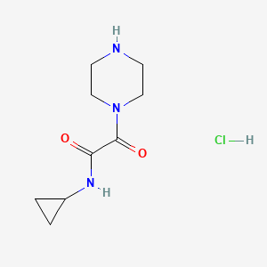 molecular formula C9H16ClN3O2 B2857004 N-cyclopropyl-2-oxo-2-(piperazin-1-yl)acetamide hydrochloride CAS No. 1171934-06-7