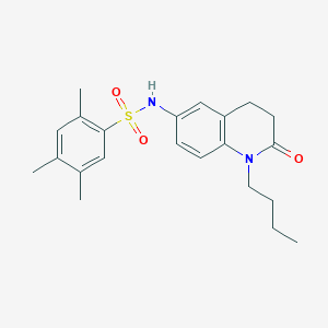 molecular formula C22H28N2O3S B2857010 N-(1-butyl-2-oxo-1,2,3,4-tetrahydroquinolin-6-yl)-2,4,5-trimethylbenzenesulfonamide CAS No. 951472-56-3