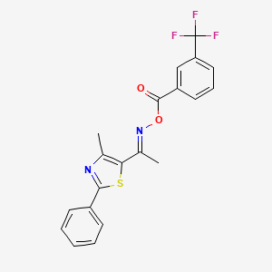 4-Methyl-2-phenyl-5-({[3-(trifluoromethyl)benzoyl]oxy}ethanimidoyl)-1,3-thiazole