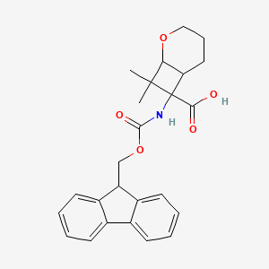 molecular formula C25H27NO5 B2857042 7-({[(9H-芴-9-基)甲氧基]羰基}氨基)-8,8-二甲基-2-氧代双环[4.2.0]辛烷-7-羧酸 CAS No. 2137996-99-5