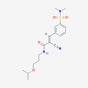 molecular formula C18H25N3O4S B2857049 (E)-2-Cyano-3-[3-(dimethylsulfamoyl)phenyl]-N-(3-propan-2-yloxypropyl)prop-2-enamide CAS No. 2419108-26-0