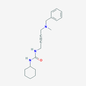 molecular formula C19H27N3O B2857053 1-(4-(Benzyl(methyl)amino)but-2-yn-1-yl)-3-cyclohexylurea CAS No. 1396680-04-8