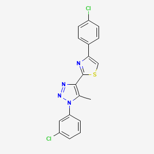 4-(4-chlorophenyl)-2-(1-(3-chlorophenyl)-5-methyl-1H-1,2,3-triazol-4-yl)thiazole