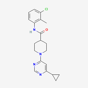 molecular formula C20H23ClN4O B2857059 N-(3-chloro-2-methylphenyl)-1-(6-cyclopropylpyrimidin-4-yl)piperidine-4-carboxamide CAS No. 1797061-69-8