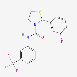 2-(3-fluorophenyl)-N-[3-(trifluoromethyl)phenyl]-1,3-thiazolidine-3-carboxamide