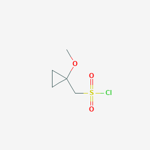 molecular formula C5H9ClO3S B2857064 (1-甲氧基环丙基)甲磺酰氯 CAS No. 1783775-36-9