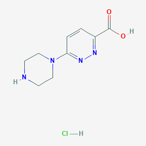 molecular formula C9H13ClN4O2 B2857067 6-(Piperazin-1-yl)pyridazine-3-carboxylic acid hydrochloride CAS No. 1955524-12-5