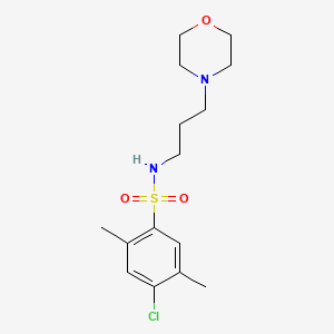 molecular formula C15H23ClN2O3S B2857068 4-chloro-2,5-dimethyl-N-(3-morpholin-4-ylpropyl)benzenesulfonamide CAS No. 833435-59-9
