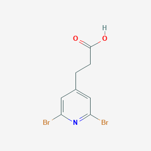 molecular formula C8H7Br2NO2 B2857070 3-(2,6-二溴吡啶-4-基)丙酸 CAS No. 2470438-12-9