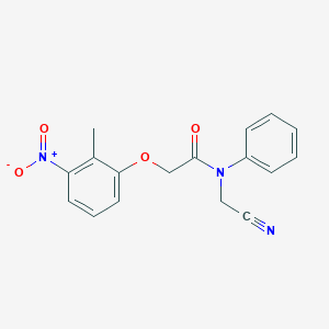 molecular formula C17H15N3O4 B2857077 N-(cyanomethyl)-2-(2-methyl-3-nitrophenoxy)-N-phenylacetamide CAS No. 1223347-10-1