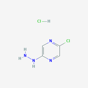 molecular formula C4H6Cl2N4 B2857088 2-Chloro-5-hydrazinylpyrazine hydrochloride CAS No. 2227272-59-3