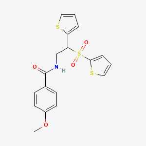 4-methoxy-N-[2-(2-thienyl)-2-(2-thienylsulfonyl)ethyl]benzamide