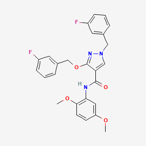N-(2,5-dimethoxyphenyl)-1-(3-fluorobenzyl)-3-((3-fluorobenzyl)oxy)-1H-pyrazole-4-carboxamide