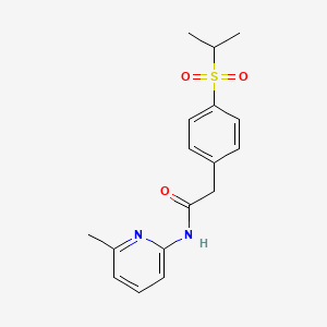 molecular formula C17H20N2O3S B2857112 2-(4-(isopropylsulfonyl)phenyl)-N-(6-methylpyridin-2-yl)acetamide CAS No. 955596-83-5