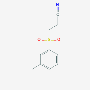 molecular formula C11H13NO2S B2857122 3-[(3,4-Dimethylphenyl)sulfonyl]propanenitrile CAS No. 313534-70-2