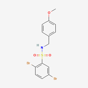 2,5-dibromo-N-(4-methoxybenzyl)benzenesulfonamide